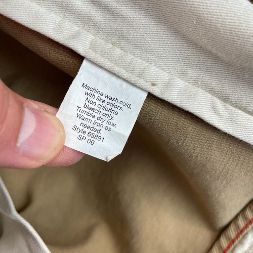 Vintage J. Crew Chino Pants Men 38x34 Beige Straight Leg Preppy Casual Work Wear - Picture 9 of 9
