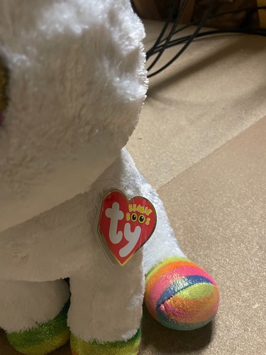 Ty Plush 42cm Large Beanie Boo Pixy the unicorn. Used in good condition with tag - Picture 2 of 7