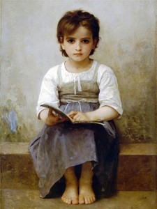 WILLIAM BOUGUEREAU DIFFICULT LESSON OLD MASTER ART PAINTING PRINT 3147OMA