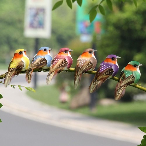 DIY Simulation Birds Models Foam Animal Miniature Landscape Decoration