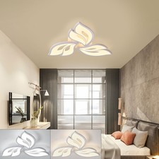 Modern Leaf Shape Chandelier LED Dimmable Ceiling Light For Living Room Bedroom