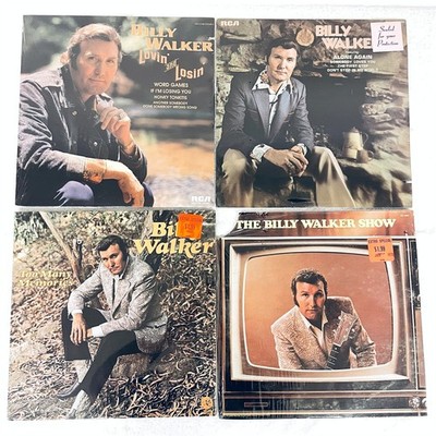 (4) SEALED LP's - Billy Walker: Too Many Memories; ...Show; Lovin Losin; Alone
