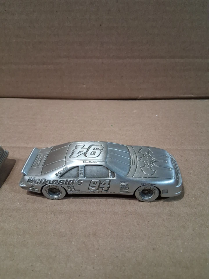 Vintage 1995 McDonalds Bill Elliot #94 Ford Thunderbird Pewter Cars - Image 3 of 4