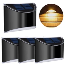 New Solar Deck Lights Outdoor Waterproof LED Steps Lamps For Stairs Fence