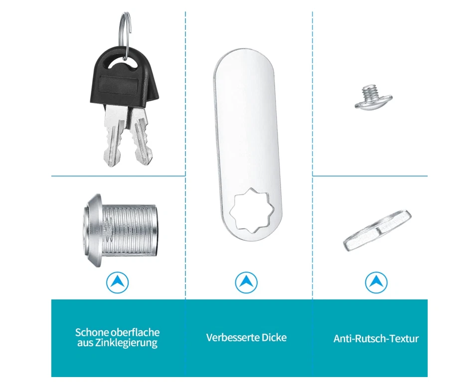 6Universal Craftsman Tool Box Lock Chest Key Storage Truck Safe Cylinder Cabinet - Image 4 of 4