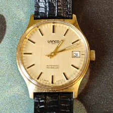 Orologio vintage Lanco anni 70 automatico svizzero placcato oro