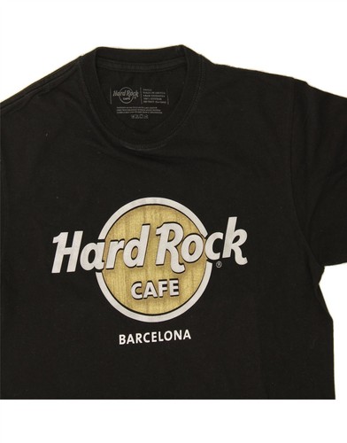HARD ROCK CAFE Herren Barcelona Grafik T-Shirt Oberteil Small Schwarz Baumwolle CM10 - Bild 3 von 3