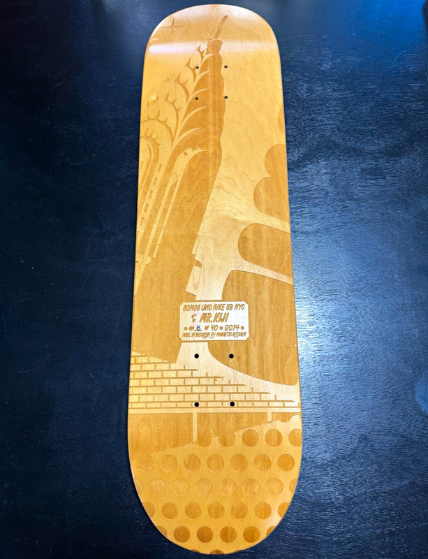 Nike SB Somos Uno NYC Deck #8/40 2014 Mr. Kiji Magnetic Kitchen Laser Engraved