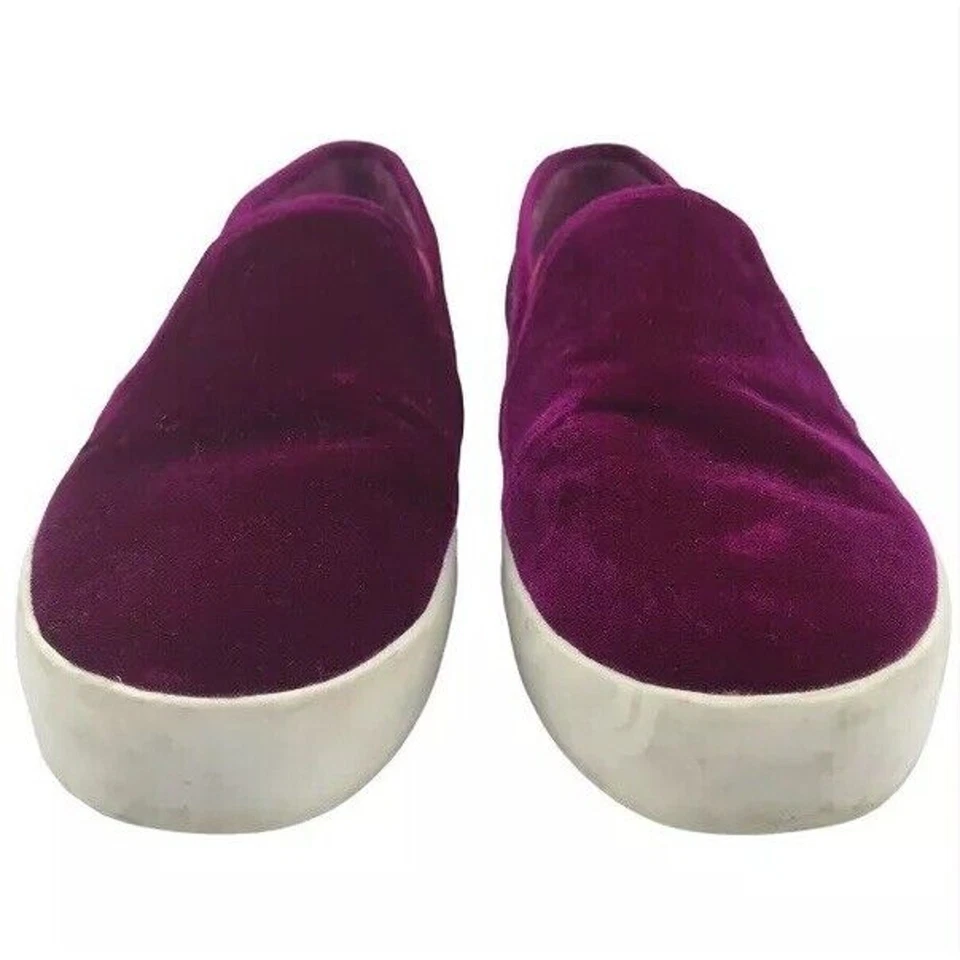 Joie Huxley Velvet Slip On Sneaker Womens Sz EU 37.5 US 7 Casual Fuchsia Purple - Image 2 of 4