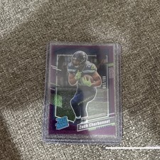 2023 Panini Clearly Donruss - Rated Rookie Zach Charbonnet #91 Purple /199 (RC)