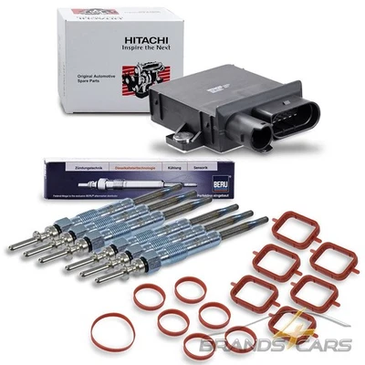 HITACHI STEUERGERÄT GLÜHZEIT+6xBERU GLÜHKERZE FÜR BMW 5-ER E60 6-ER 7-ER X3 X5 d - Bild 1 von 4