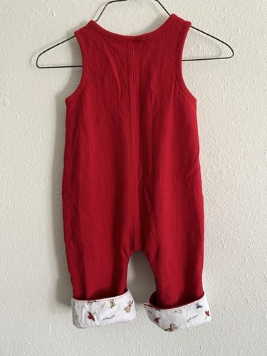 Vintage Oshkosh Overalls Red Western Cowboy Cotton 6/9 Months Boys Infant - Picture 7 of 7