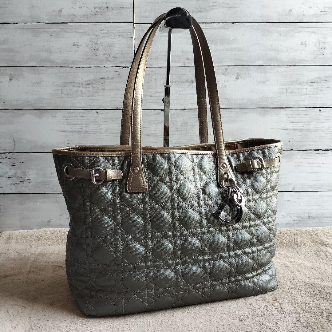 Christian Dior Tote Bag Pana Canage Charm Used
