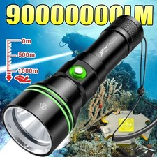 90000000LM Diving Flashlight Powerful Profession Underwater 80M Lamp Dive Torch