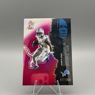 Topps Signature Class 2025 Jahmyr Gibbs /250 MAGENTA REFRACTOR #20 - Lions