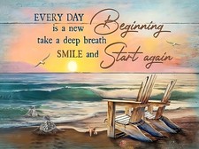 Summer Beach 5D Diamond Art Kit for Adults DIY Painting Wall Decor Canvas