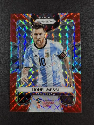 2018 Panini Prizm World Cup No. 1 Lionel Messi Red Mosaic