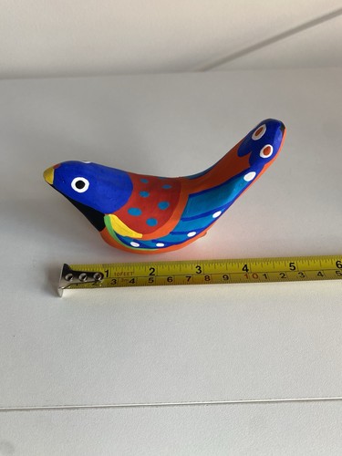 Muñeca de arte popular tradicional japonesa Miyajima Hariko Okiagari-Tori Roly-Poly Bird - Imagen 8 de 10