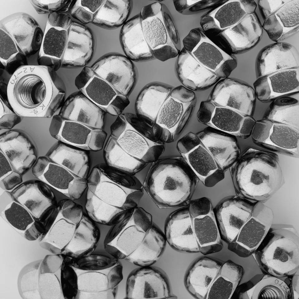 Hutmuttern Edelstahl Muttern V2A DIN 1587 M4 M5 M6 M8 M10 hohe Form Hutmutter - Bild 2 von 3