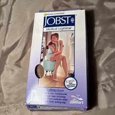 Jobst Ultra Sheer 30-40mmHg Knee High M Compression Stockings OPEN BOX DAMAGE