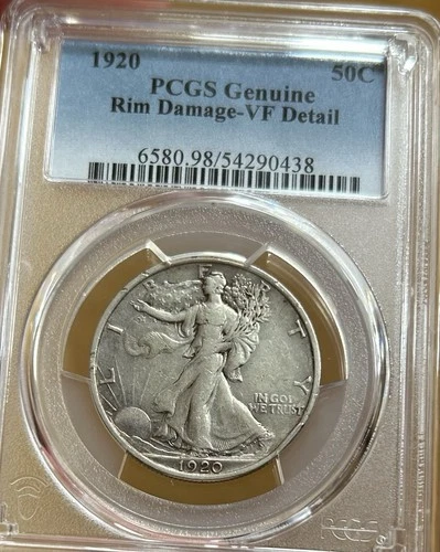 1920 -P Walking Liberty Silver Half Dollar PCGS VF Detail 50C