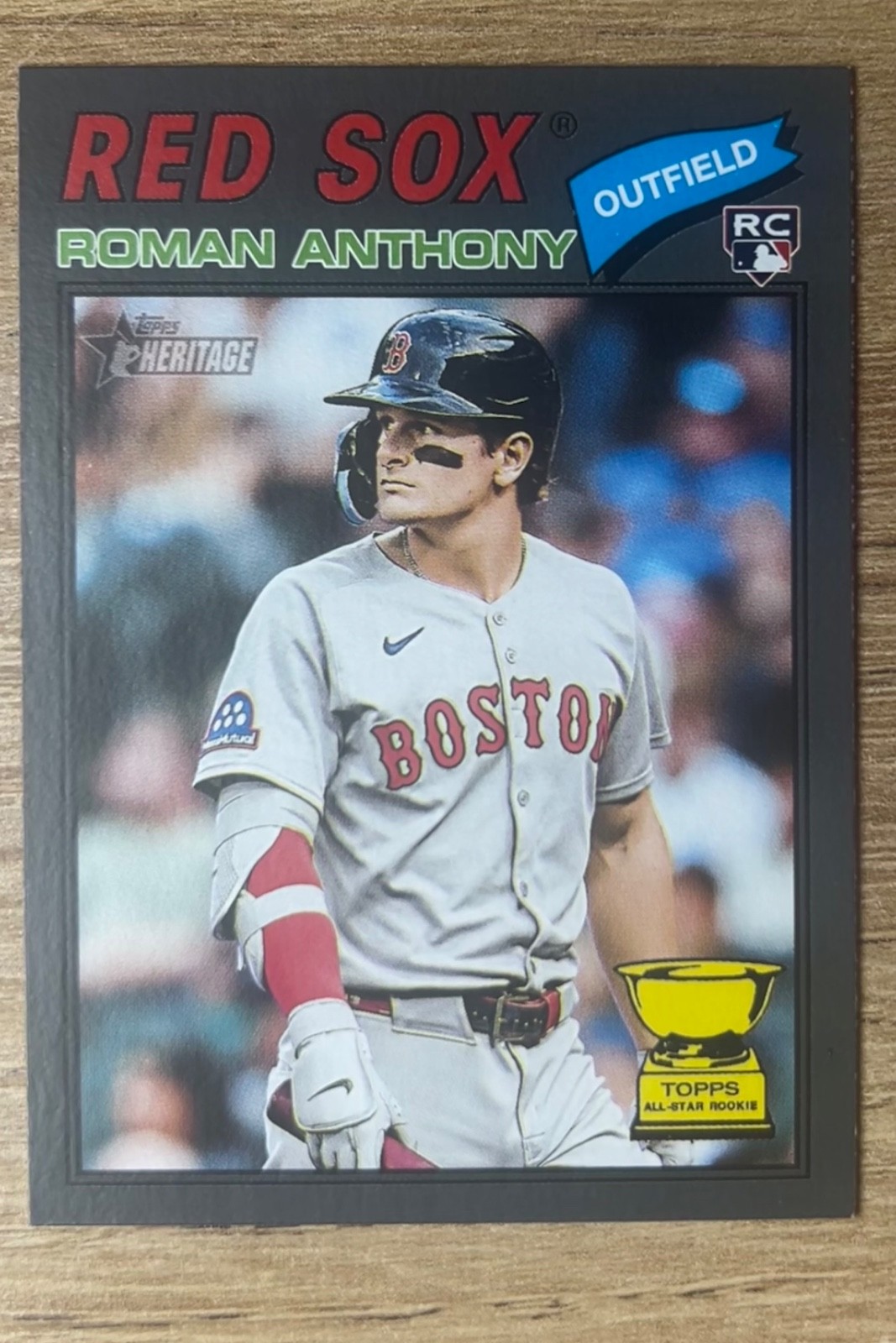 2026 Topps Heritage Roman Anthony #86 Dark Gray Bordered Rookie Red Sox RC