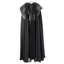Juego de Tronos 8 Sansa Stark Traje Completo Cos Disfraz Vestido Elegante Capa Trajes