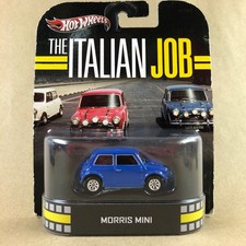 Hot Wheels X8922 Retro Entertainment The Italian Job Morris Mini Blue Real Rider