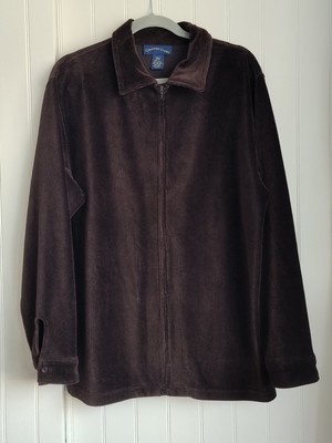 Charter Club Zipped Jacket  Brown Corduroy Size Large