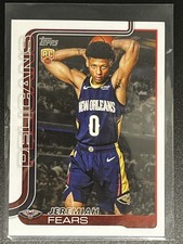 Topps 2025-26 Jeremiah Fears #207 New Orleans Pelicans Rookie Basketball Card