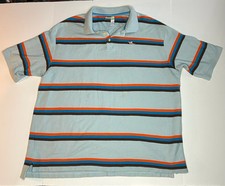 Roca Wear Striped Polo - 100% Cotton Light Bl...