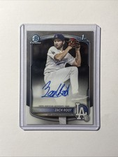 ZACH ROOT 2025 BOWMAN CHROME DRAFT 1ST AUTOGRAPH BASE DODGERS AUTO