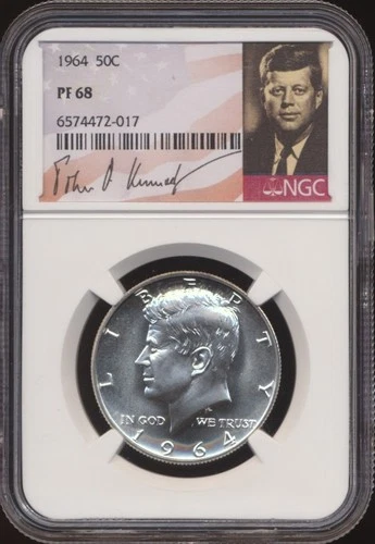1964 Kennedy Half Dollar NGC PF 68 Kennedy Label