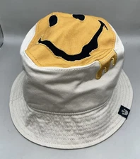 Goorin Bros. Tan “The Melt” Yellow Smiley Face Bucket Hat Size S/M