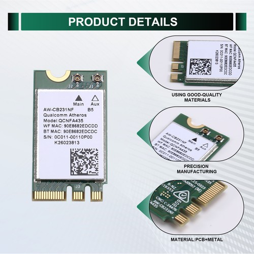 QCA9377 QCNFA435 -Karte Bluetooth4.1 WiFi-Karte 433 Mbit/S 802.11AC 2,4 G/59398 - Bild 6 von 7