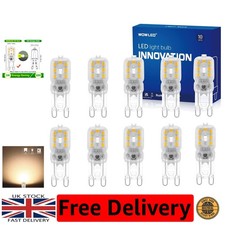 Replace Halogen with G9 LED Bulbs 10 Pack, 3W Warm White, Energy Saving Lighting