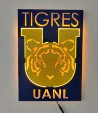 FC Club Deportivo Tigres UANL  - Liga MX -LED Wall Sign/Bar Decoration