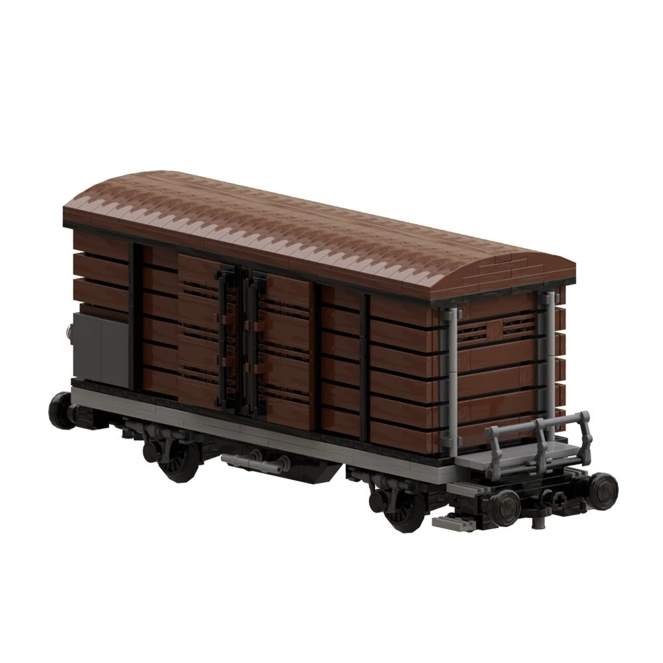 Hot Sale Boxcar/ Goods Wagon Twin-axle with Sliding Doors 839 Build Moc - Image 3 of 4