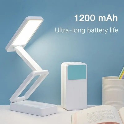 Klappbare LED Schreibtischlampe Wiederaufladbar Tragbar Dimmbar