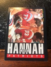 1985 Topps #326 John Hannah New England Patriots & bonus photo clipping 