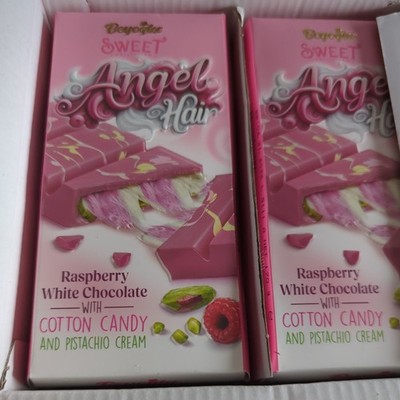 Dubai ANGEL HAIR Raspberry White Chocolate Cotton Candy & Pistachio Cream 179g