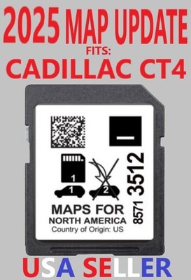 UPDATED 2025 MAP GPS Cadillac CT4 85713512 SD Navigation Card