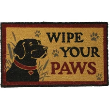 Rivers Edge Products 30" x 18" Coir Welcome Door Mat, Slip-Resistant, Labrador