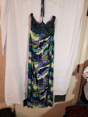 Women's Faded Glory Multicolor Maxi Sundress Size XL (H573)