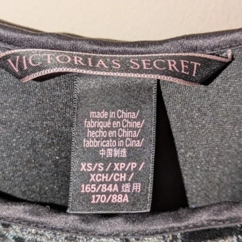 UNDERCOVER Camicia da notte Victoria's Secret donna XS S velluto schiacciato scuro romantica abito slip