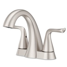 Bathroom Sink Faucet 4 inch Centerset 2 Handle Brushed Nickel Pfister LF048MALGS