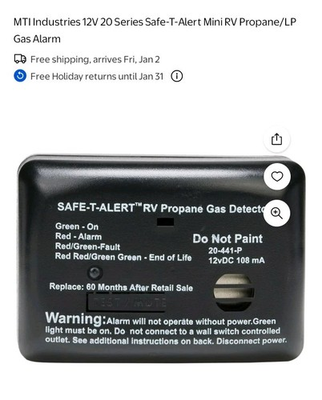 #ad #ad MTI Industry 20 441 P BL Safe T Alert Propane Gas Leak Detector New $30.00