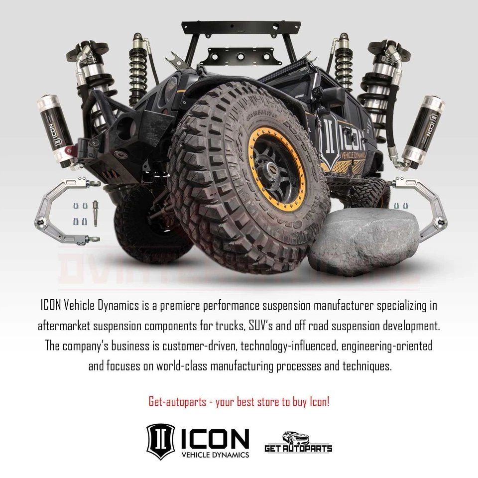 Amortiguadores traseros Icon 0-1" elevación 2,5 VS PB para GMC Sierra 2500HD 2001-2021 Foto 4 de 4