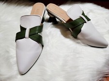 Women's Fashion Pointed Toe Heeled Mules - NEW