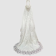 David’s Bridal Sz 16W halter satin wedding ballgown dress